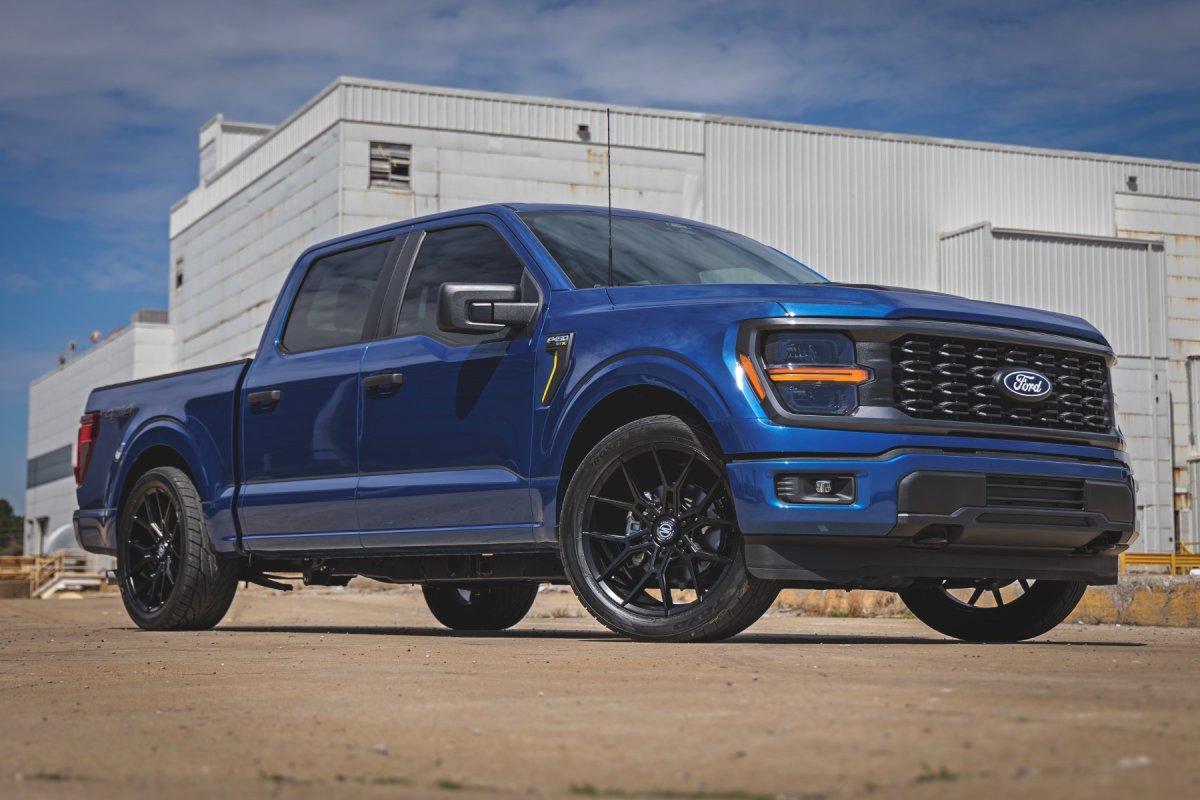 Ford F-150 Lowering Kit - Front + Rear - Rough Country - M1, 2 in Front Drop / 4 in Rear Drop, Front Struts + Rear Shocks - 4WD - '15-'25
